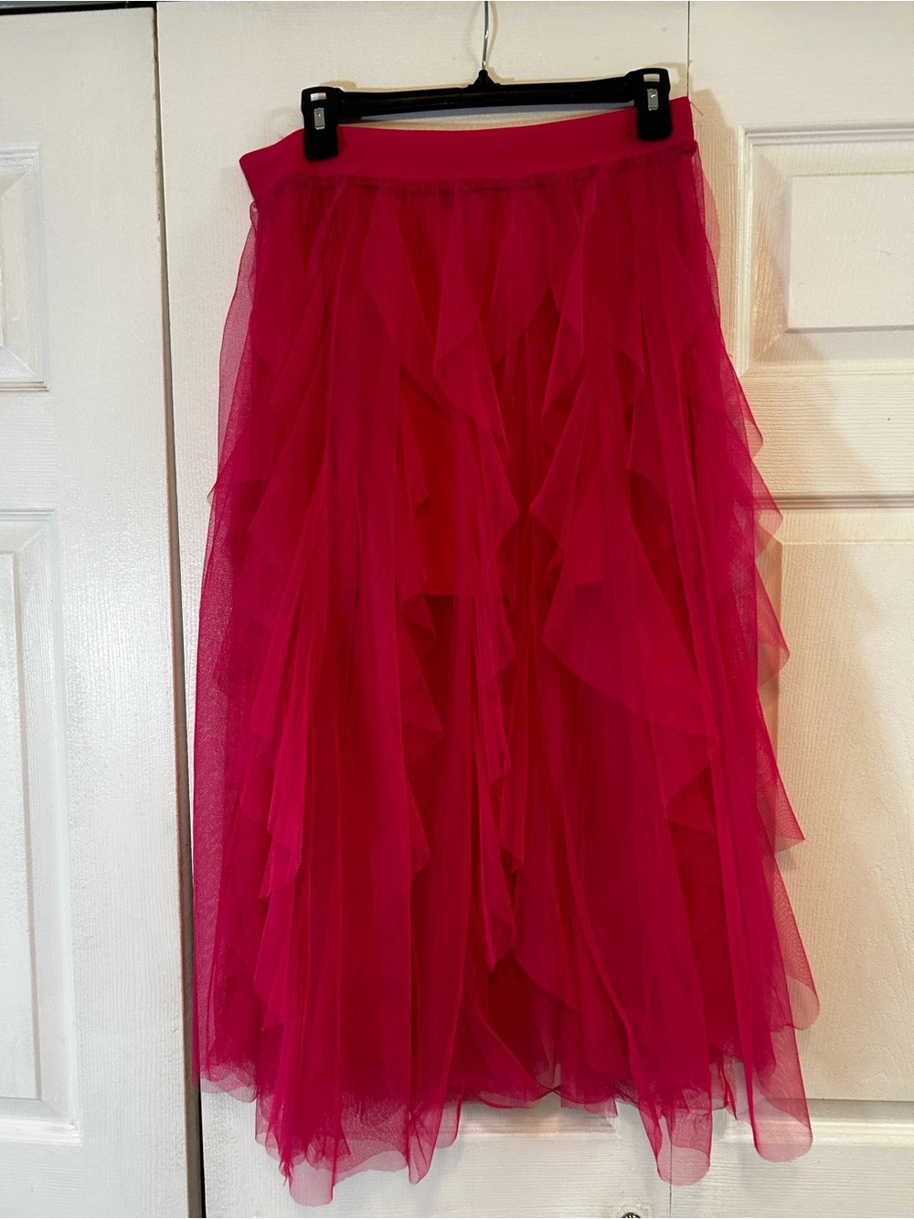 Sincerely Jules Hot Pink Layered Tulle Maxi Skirt